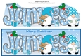 Christmas Gnomes with baby bottle JAMES large dl