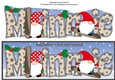 Christmas Gnomes snowboarding MINNIE large dl
