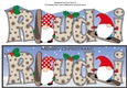 Christmas Gnomes snowboarding RUDI large dl