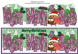 Christmas Plump Robin with Christmas Pudding MUM, MIAH & BOB large dl