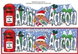 Christmas Plump Robin with letters to Santa ABBI & AARON large dl 