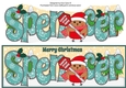 Christmas Plump Robin with Santa Sign SPENCER large dl
