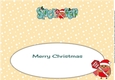 Christmas Plump Robin with Santa Sign SPENCER large dl insert