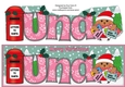 Christmas Plump Robin with letters to Santa UNA large dl