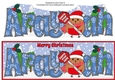 Christmas Plump Robin with Santa Sign ARAYAH large dl