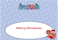 Christmas Plump Robin with Santa Sign ARAYAH large dl insert