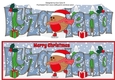 Christmas Plump Robin Skating IYZALENA large dl