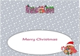 Christmas Plump Robin with Sweets RITCHIE & LAURA large dl insert