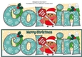 Christmas Plump Robin with Santa Sign COLIN large dl