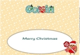Christmas Plump Robin with Santa Sign COLIN large dl insert