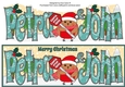 Christmas Plump Robin with Santa Sign PETRA & JOHN large dl