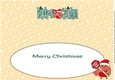 Christmas Plump Robin with Santa Sign PETRA & JOHN large dl insert