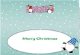 Christmas Gnomes ice skating LEEANNA large dl insert