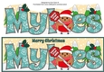 Christmas Plump Robin with Santa Sign MYLES large dl