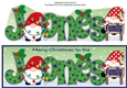 Christmas Gnomes with decorations JONES FAMILY large dl