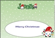 Christmas Gnomes with decorations JONES FAMILY large dl insert