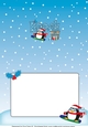 Christmas Fat Penguin Snowboarding BROCK A5 Auntie Ann insert