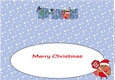 Christmas Plump Robin with Santa Sign TIA-LOUISE large dl insert