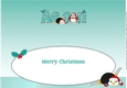 Christmas Fat Penguins Skiing AEON large dl insert