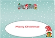 Christmas Gnomes with presents JOHN & MARY large dl insert