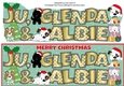 Christmas Dogs JU, GLENDA & ALBIE large dl