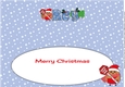 Christmas Plump Robin with Santa Sign REY large dl insert
