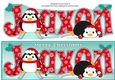 Christmas Fat Penguins Skiing JAXON large dl