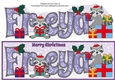 Christmas Rocky the Racoon with presents FREYA large dl