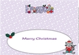 Christmas Rocky the Racoon with presents FREYA large dl insert