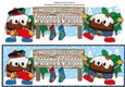 Crazy Scottish Christmas Puddings with big sign GRANDMA & GRANDAD large dl