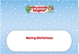 Christmas Dinosaurs with present and sign DAUGHTER large dl insert
