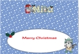 Christmas Rocky the Racoon with letters to Santa NIA large dl insert