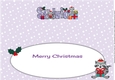 Christmas Rocky the Racoon with presents SYLVIA large dl insert