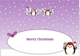 Christmas Fat Penguins Eating Ice Cream MARIA large dl insert