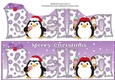 Christmas Fat Penguins Eating Ice Cream BELLA large dl