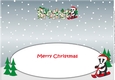Christmas Billy the Badger on snow scooter BROTHER large dl insert