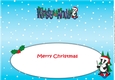 Christmas Billy the Badger Skiing KIRSTY & ANDY large dl insert