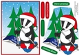 Christmas Billy the Badger skiing a5