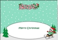 Christmas Billy the Badger fun with the sledge NANA large dl insert