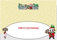 Christmas Billy the Badger Santa stop here CLAIRE & MIKE large dl insert