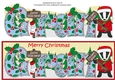 Christmas Billy the Badger Santa stop here GRAN large dl