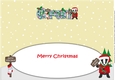 Christmas Billy the Badger Santa stop here GRAN large dl insert