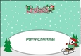 Christmas Billy the Badger fun with the sledge LINDSAY large dl insert