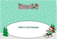 Christmas Billy the Badger fun with the sledge MUMMY large dl insert