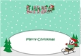 Christmas Billy the Badger fun with the sledge LILY large dl insert