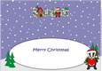 Christmas Billy the Badger with Heart and House SANDRA large dl insert
