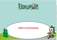 Christmas Billy the Badger with Scooter LAURIE large dl insert