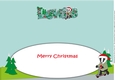 Christmas Billy the Badger with Scooter LEWIS large dl insert