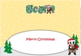 Scottish Christmas Billy the Badger SCOTT large dl insert