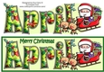 Jolly Santa with Reindeers and Sledge APRIL large dl